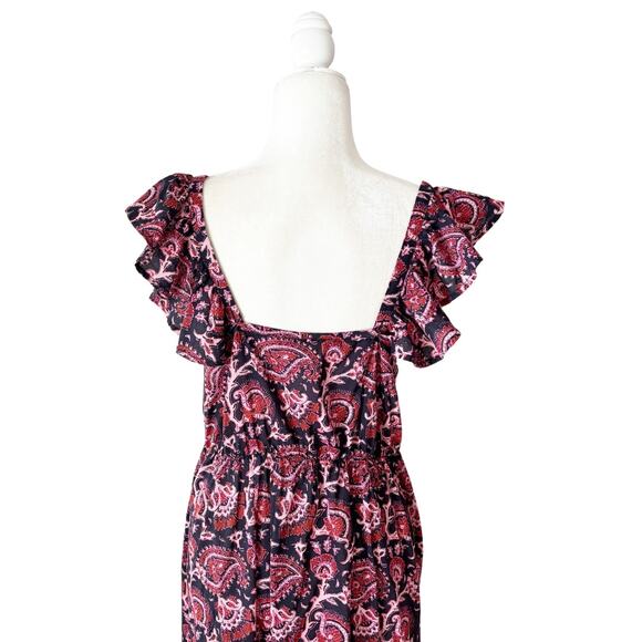Figue Cosette Paisley Midi Dress New Without Tags Large - Picture 6 of 9